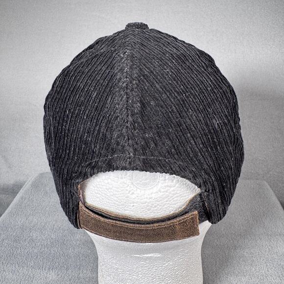 Stetson Hat Cap Strap Back One Size Mens Black Brown Corduroy Distressed Bill - Picture 4 of 8